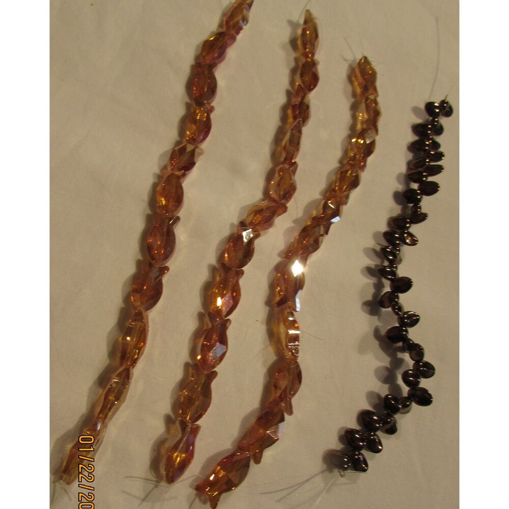 Beads amber fish shape jewelry making craft new